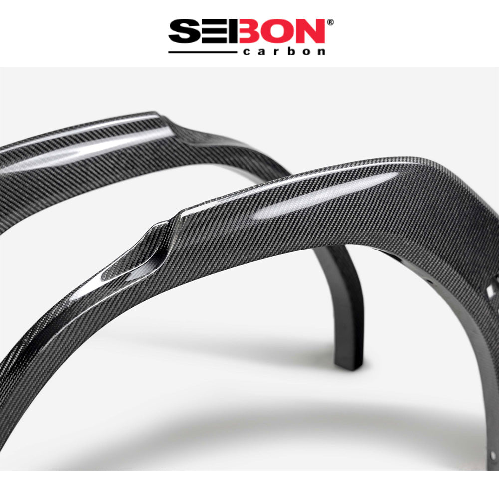 2022-2025年式 スバル WRX用 セイボンカーボン カーボンファイバー製リアフェンダートリムセット Seibon Carbon Carbon Fiber Rear Fender Trim For 2022-2025 Subaru WRX(送料無料)