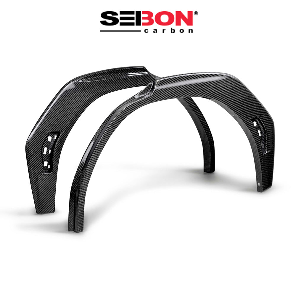 2022-2025年式 スバル WRX用 セイボンカーボン カーボンファイバー製リアフェンダートリムセット Seibon Carbon Carbon Fiber Rear Fender Trim For 2022-2025 Subaru WRX(送料無料)