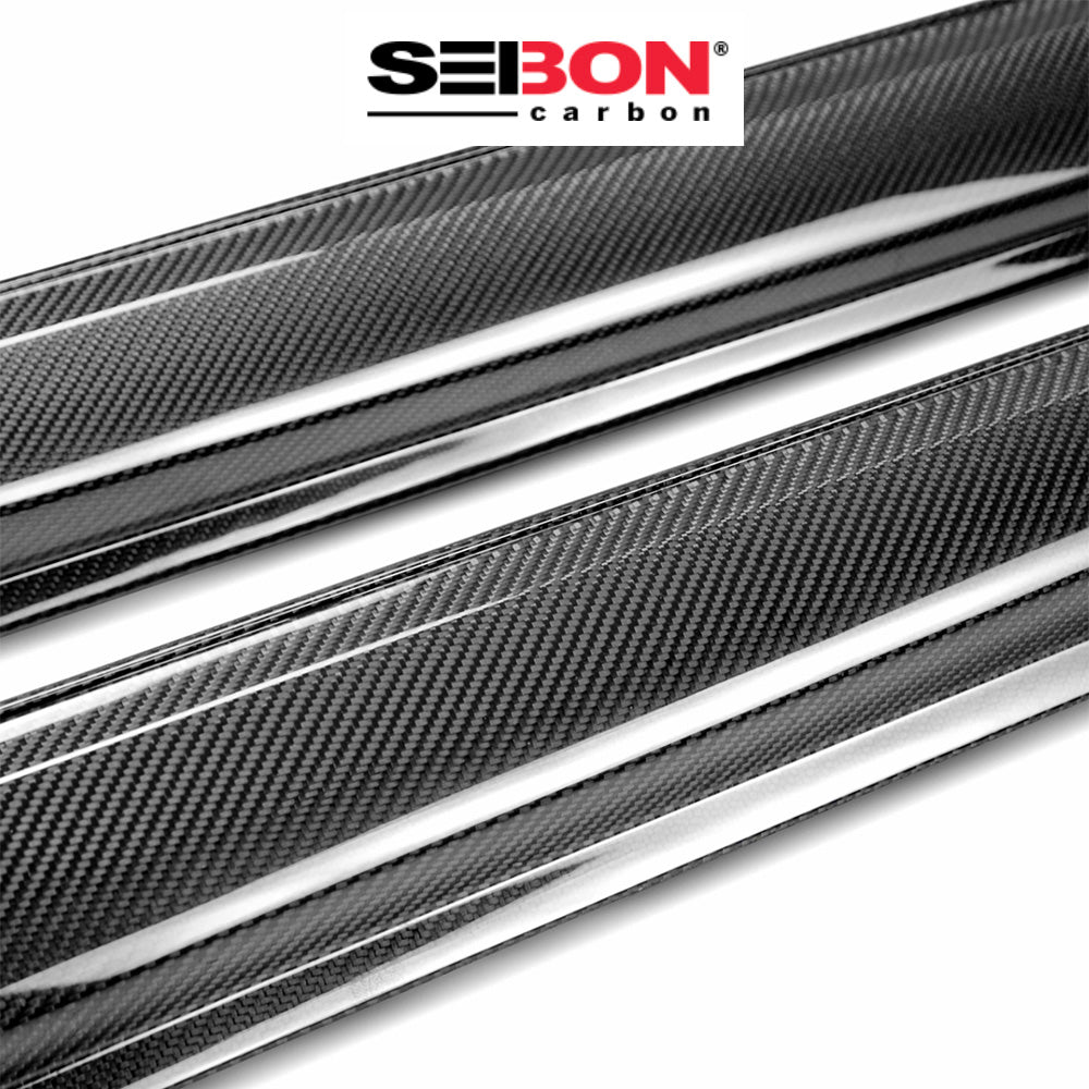 2015-2021年式 スバル WRX STI 用 セイボンカーボン 純正スタイルのカーボンファイバー製サイドスカートセット Seibon Carbon OE-Style Carbon Fiber Side Skirts For 2015-2021 Subaru WRX/STi (送料無料)