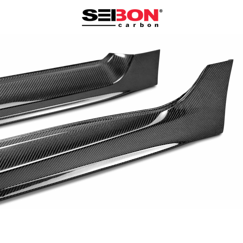 2015-2021年式 スバル WRX STI 用 セイボンカーボン 純正スタイルのカーボンファイバー製サイドスカートセット Seibon Carbon OE-Style Carbon Fiber Side Skirts For 2015-2021 Subaru WRX/STi (送料無料)