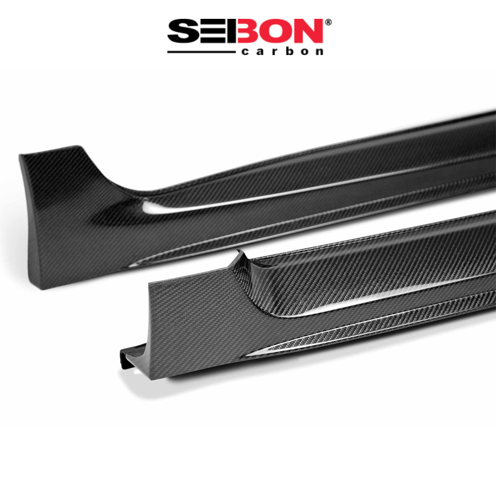 2015-2021年式 スバル WRX STI 用 セイボンカーボン 純正スタイルのカーボンファイバー製サイドスカートセット Seibon Carbon OE-Style Carbon Fiber Side Skirts For 2015-2021 Subaru WRX/STi (送料無料)