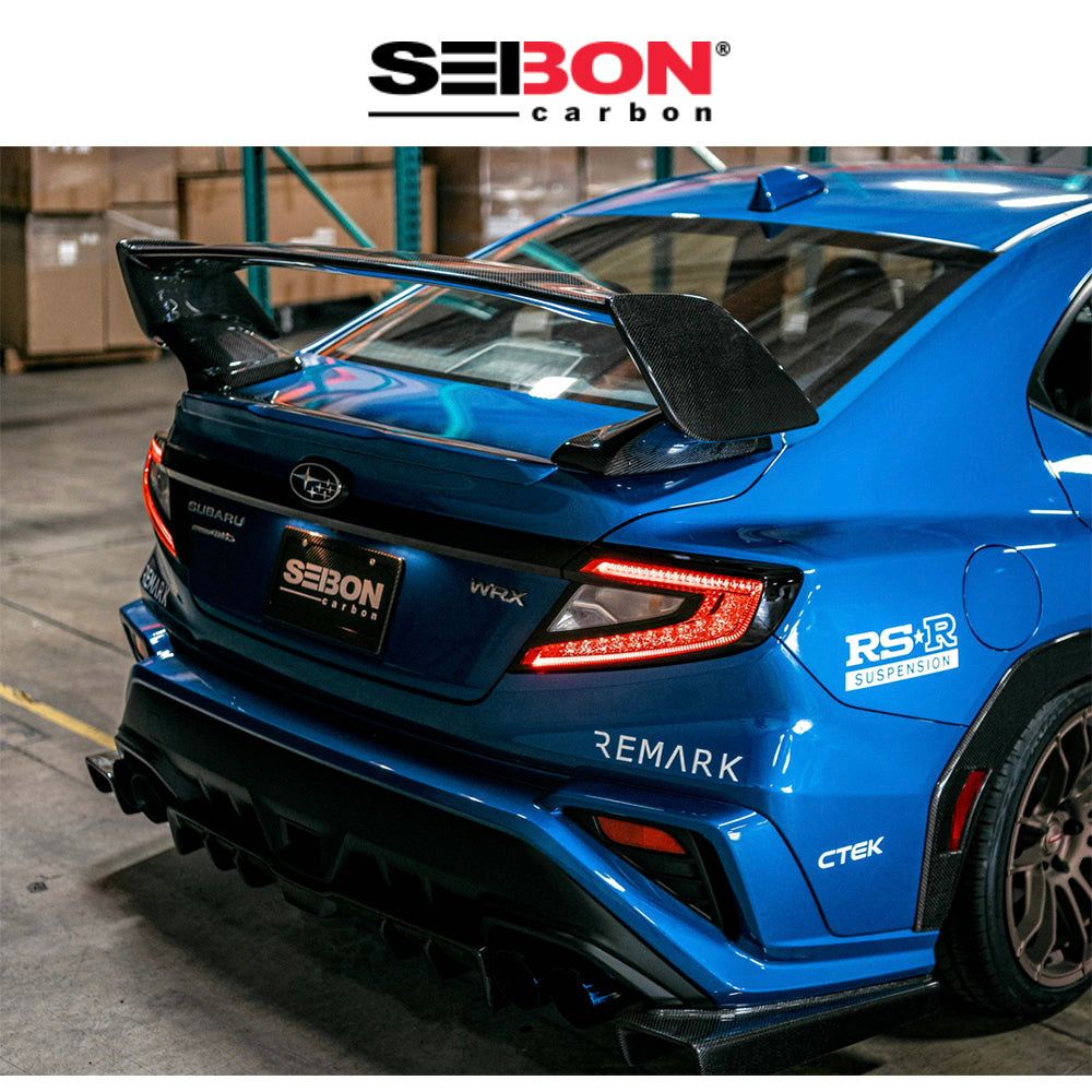 2022-2025年式 スバル WRX用 セイボンカーボン STIスタイル カーボンファイバー製リアスポイラー Seibon Carbon STI-Style Carbon Fiber Rear Spoiler For 2022-2025 Subaru WRX (送料無料)