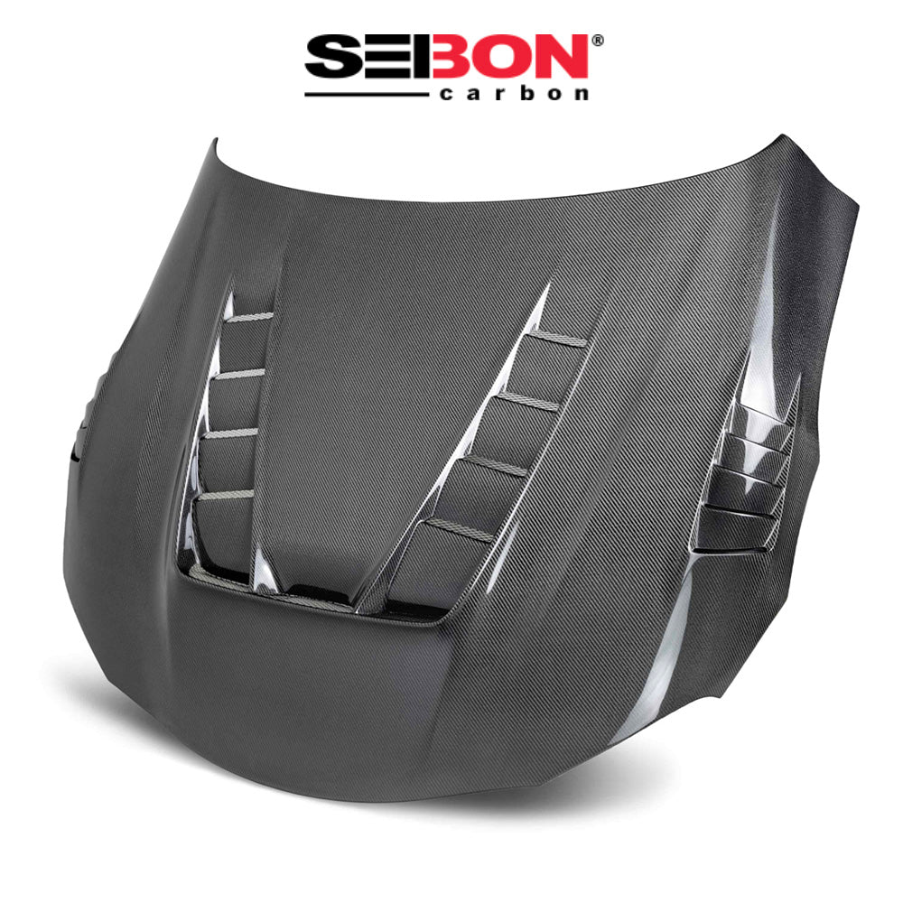2020-2024年式 トヨタ スープラ用 セイボンカーボン ダブルサイドカーボンファイバー TVスタイル ボンネット Seibon Carbon TV-Style Double Sided Carbon Fiber Hood For 2020-2024 Toyota GR Supra (送料無料)