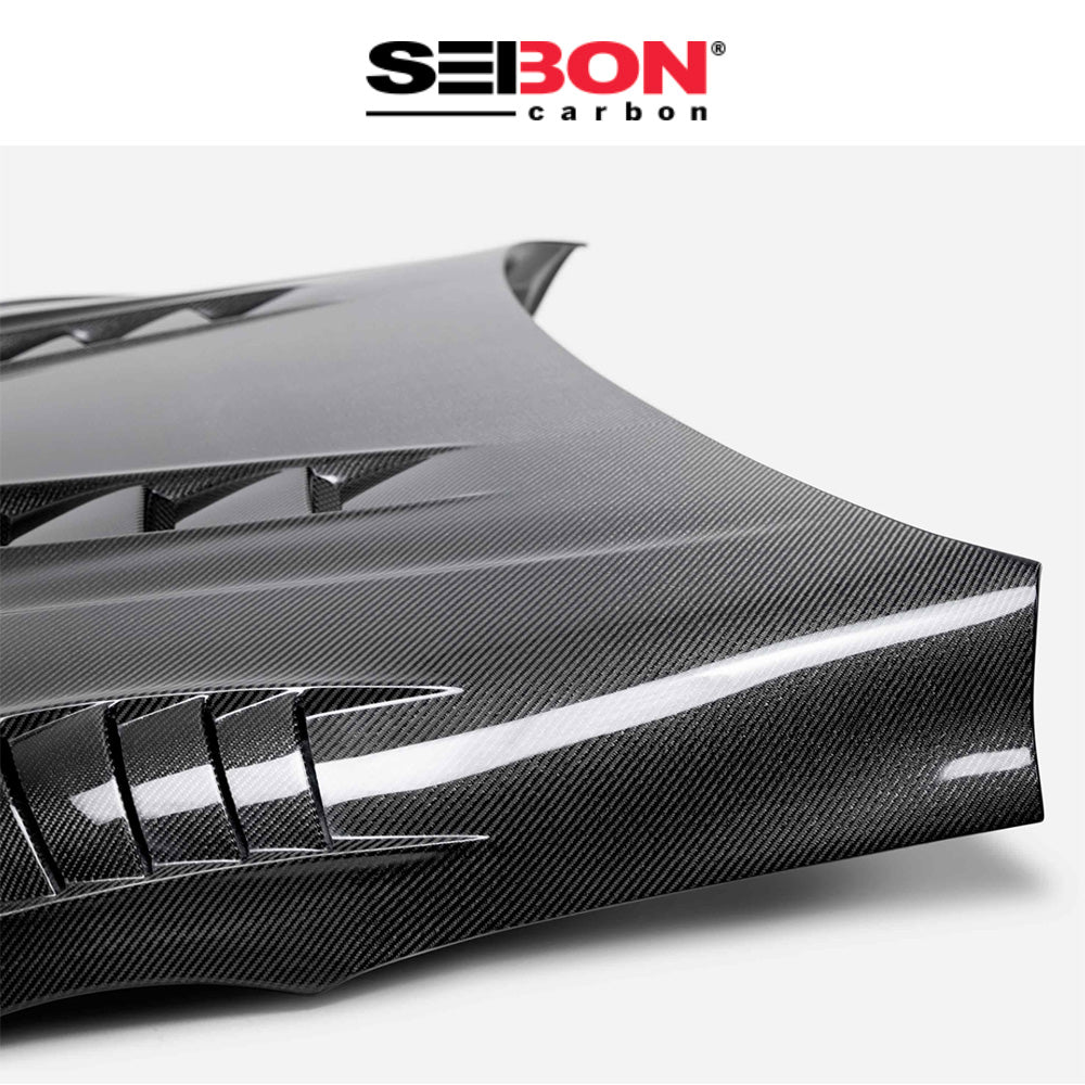 2020-2024年式 トヨタ スープラ用 セイボンカーボン ダブルサイドカーボンファイバー TVスタイル ボンネット Seibon Carbon TV-Style Double Sided Carbon Fiber Hood For 2020-2024 Toyota GR Supra (送料無料)