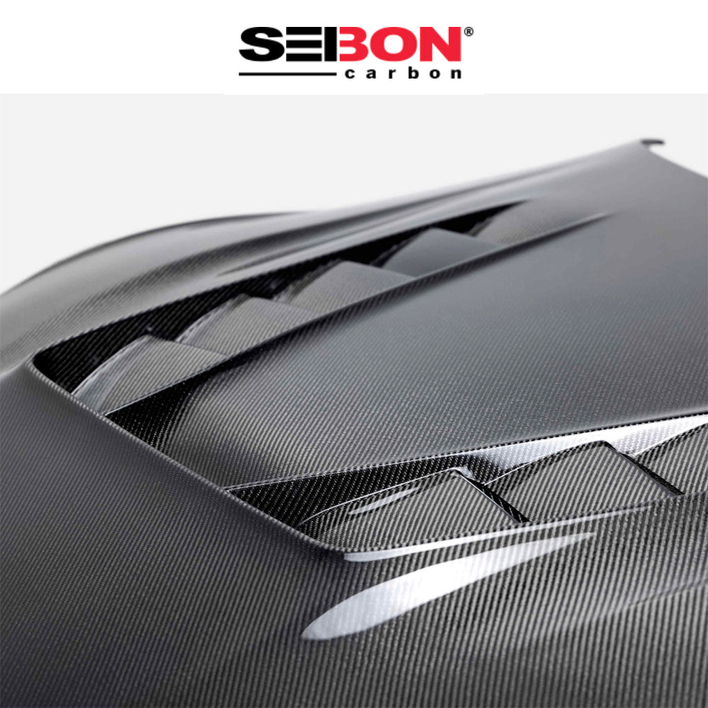 2020-2024年式 トヨタ スープラ用 セイボンカーボン ダブルサイドカーボンファイバー TVスタイル ボンネット Seibon Carbon TV-Style Double Sided Carbon Fiber Hood For 2020-2024 Toyota GR Supra (送料無料)