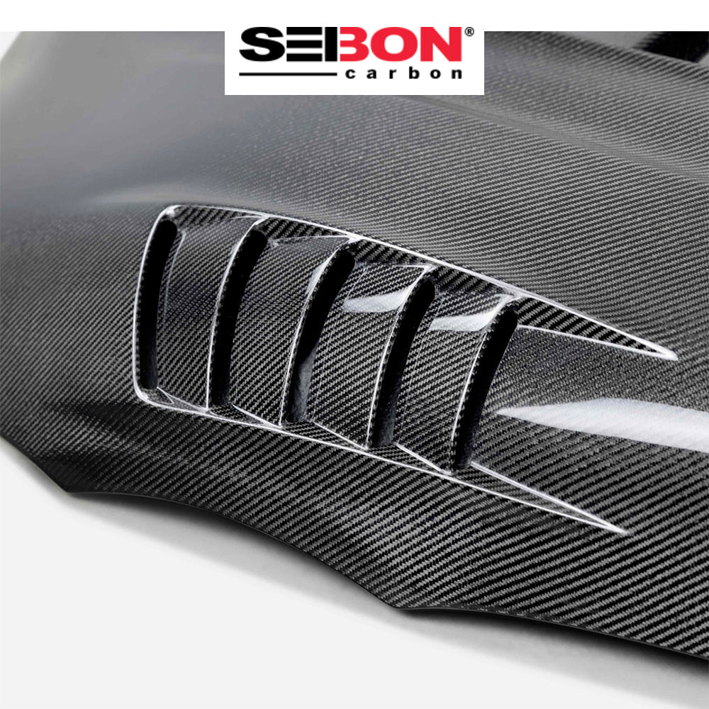 2020-2024年式 トヨタ スープラ用 セイボンカーボン ダブルサイドカーボンファイバー TVスタイル ボンネット Seibon Carbon TV-Style Double Sided Carbon Fiber Hood For 2020-2024 Toyota GR Supra (送料無料)