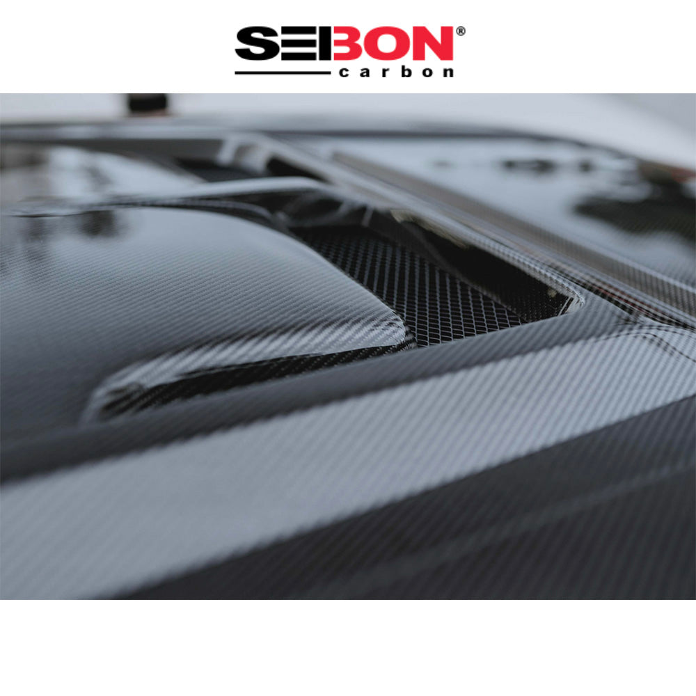 2022-2024年式 トヨタ タンドラ用 セイボンカーボン カーボンファイバー RRスタイル ボンネット Seibon Carbon RR-Style Carbon Fiber Hood For 2022-2024 Toyota Tundra / 2023-2024 Toyota Sequoia (送料無料)