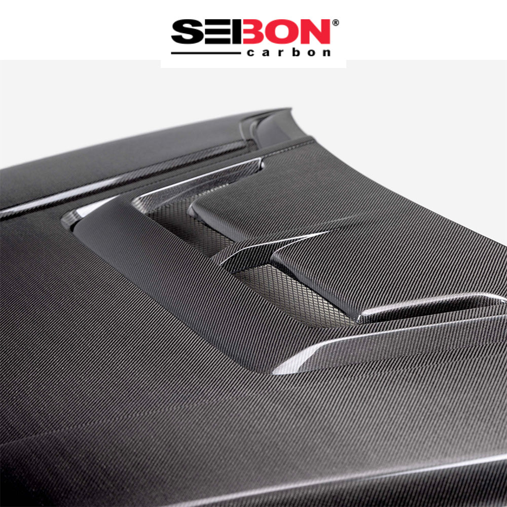 2022-2024年式 トヨタ タンドラ用 セイボンカーボン カーボンファイバー RRスタイル ボンネット Seibon Carbon RR-Style Carbon Fiber Hood For 2022-2024 Toyota Tundra / 2023-2024 Toyota Sequoia (送料無料)