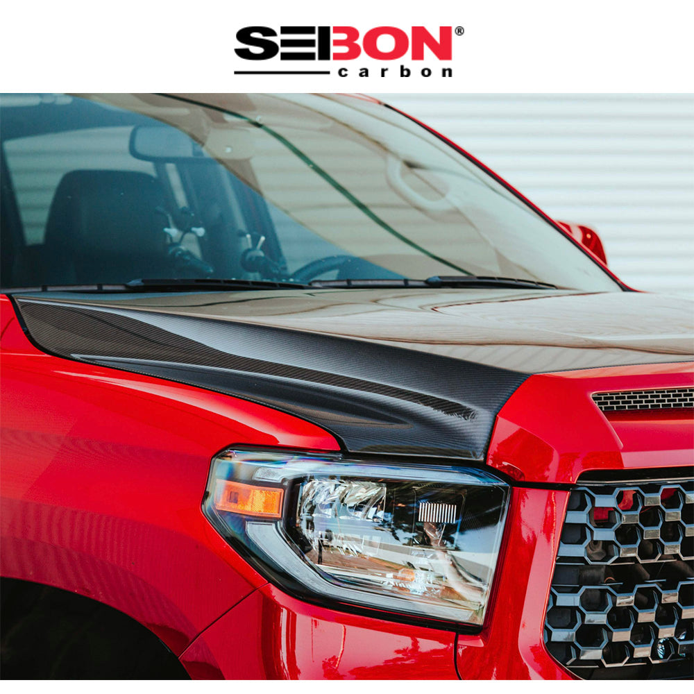 2014-2021年式 トヨタ タンドラ用 セイボンカーボン カーボンファイバー OEMスタイル ボンネット Seibon Carbon OEM-Style Carbon Fiber Hood For 2014-2021 Toyota Tundra (送料無料)