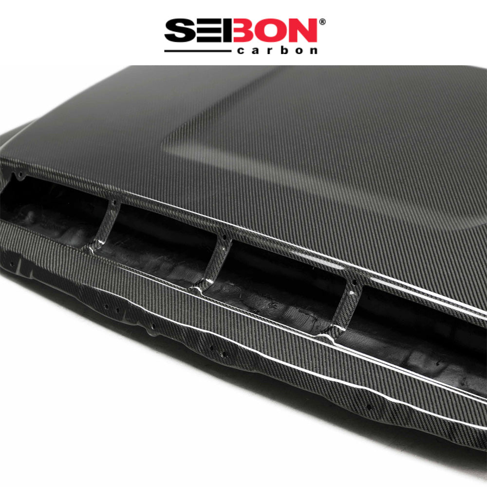 2014-2021年式 トヨタ タンドラ用 セイボンカーボン カーボンファイバー OEMスタイル ボンネット Seibon Carbon OEM-Style Carbon Fiber Hood For 2014-2021 Toyota Tundra (送料無料)