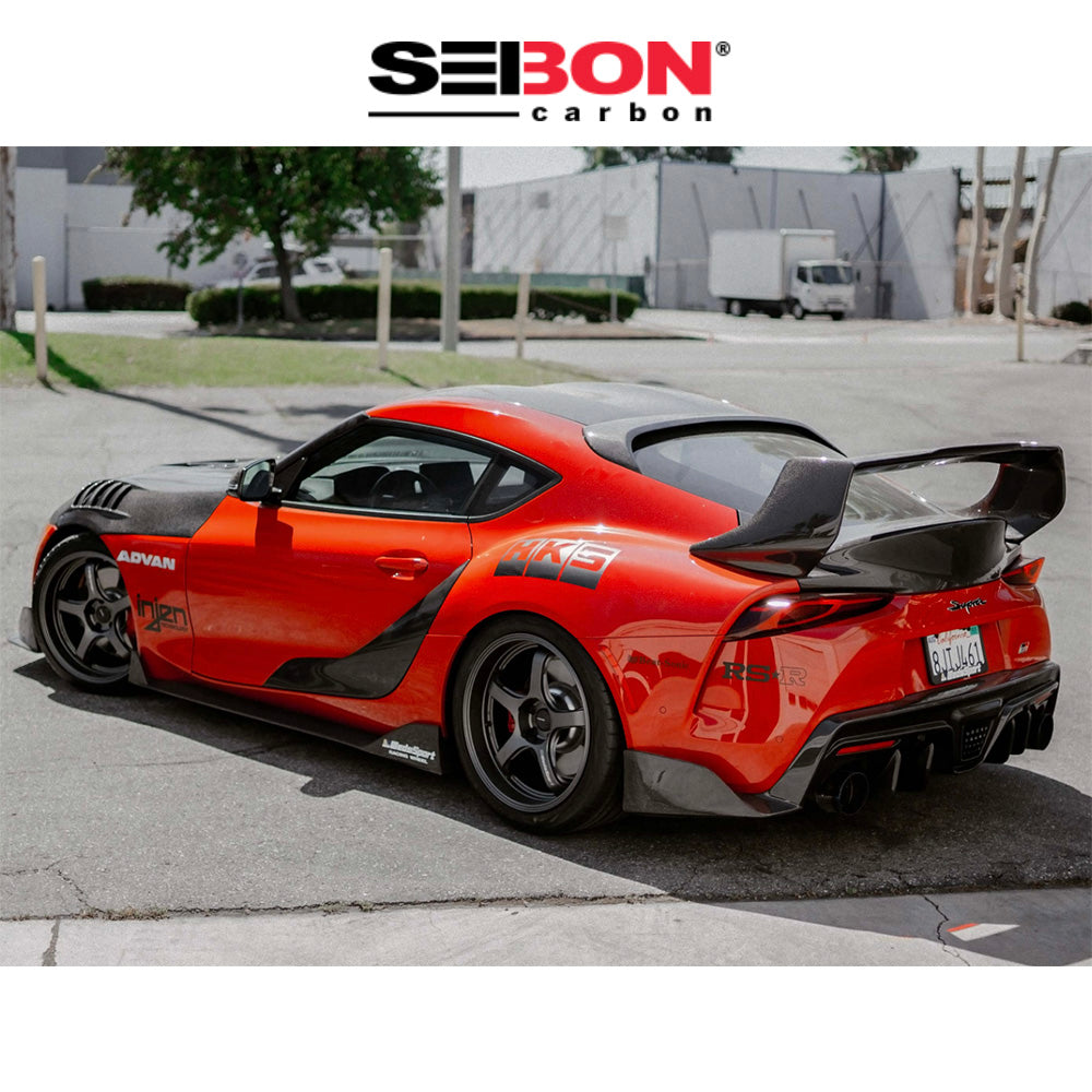 2020-2024年式 トヨタ スープラ用 セイボンカーボン カーボンファイバー MBスタイル リアディフューザー Seibon Carbon MB-Style Carbon Fiber Rear Diffuser For 2020-2024 Toyota GR Supra (送料無料)