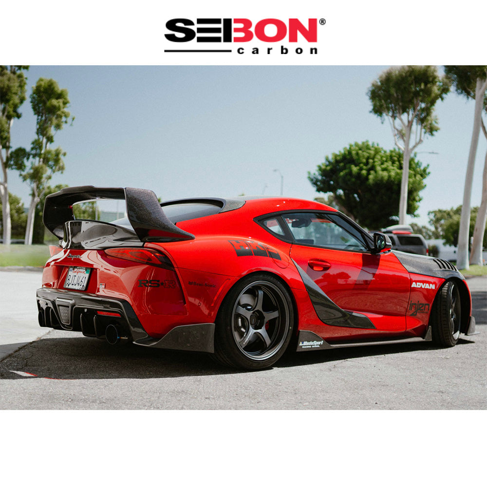 2020-2024年式 トヨタ スープラ用 セイボンカーボン カーボンファイバー MBスタイル リアディフューザー Seibon Carbon MB-Style Carbon Fiber Rear Diffuser For 2020-2024 Toyota GR Supra (送料無料)