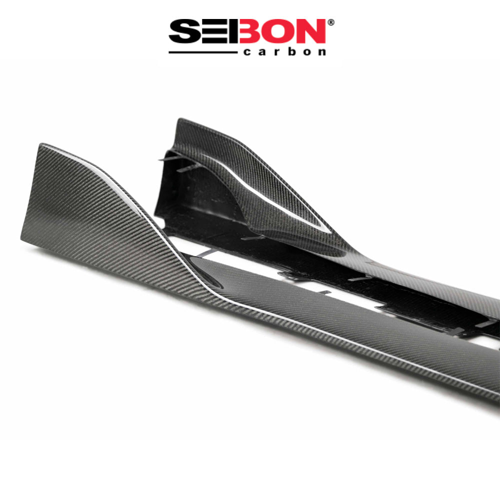 2020-2024年式 トヨタ スープラ用 セイボンカーボン カーボンファイバー MBスタイル サイドスカートセット Seibon Carbon MB-Style Carbon Fiber Side Skirts For 2020-2024 Toyota GR Supra (送料無料)