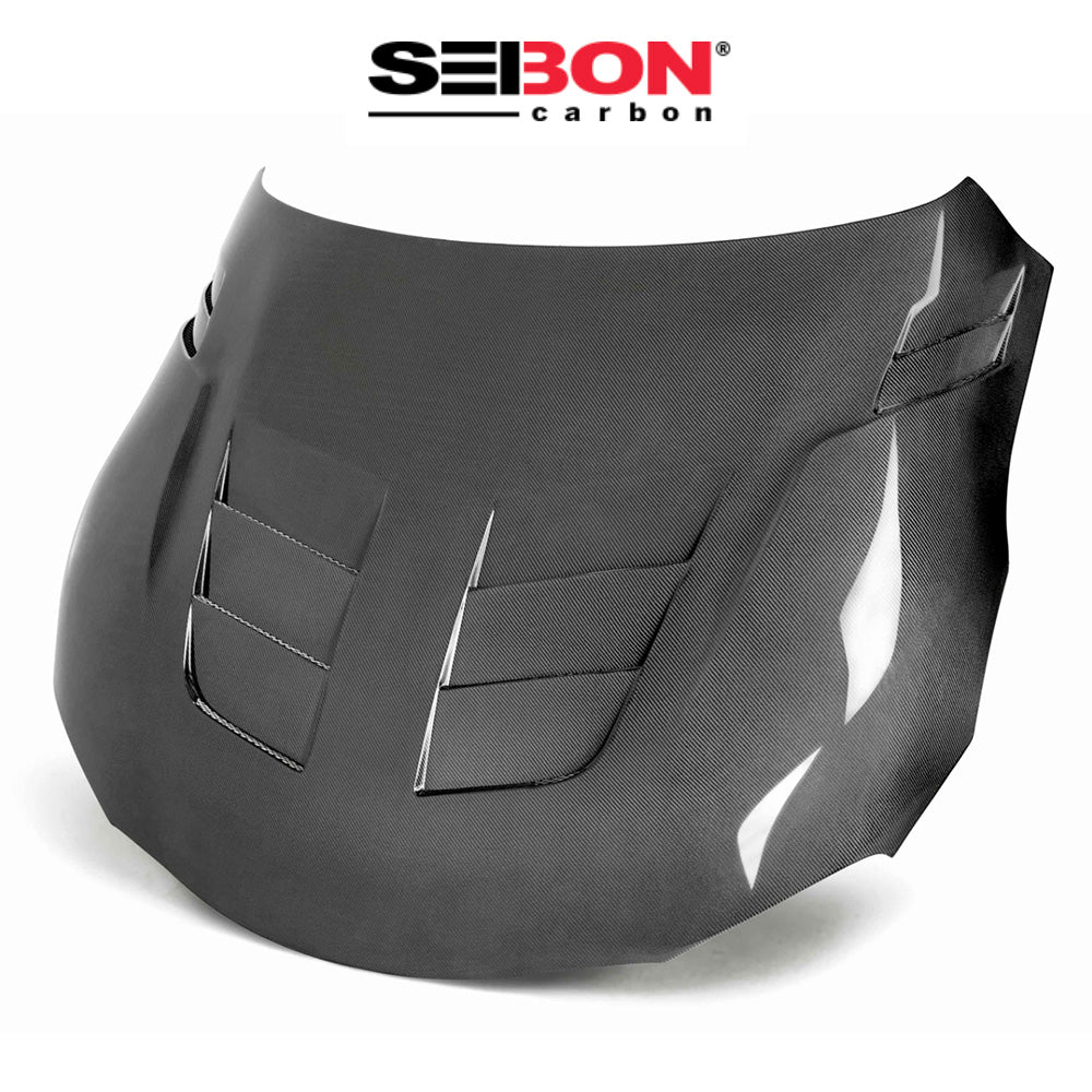 2020-2026年式 トヨタ GR スープラ用 セイボンカーボン カーボンファイバー TSIIスタイル ダブルサイドボンネット Seibon Carbon TSII-Style Double Sided Carbon Fiber Hood For 2020-2026 Toyota GR Supra (送料無料)