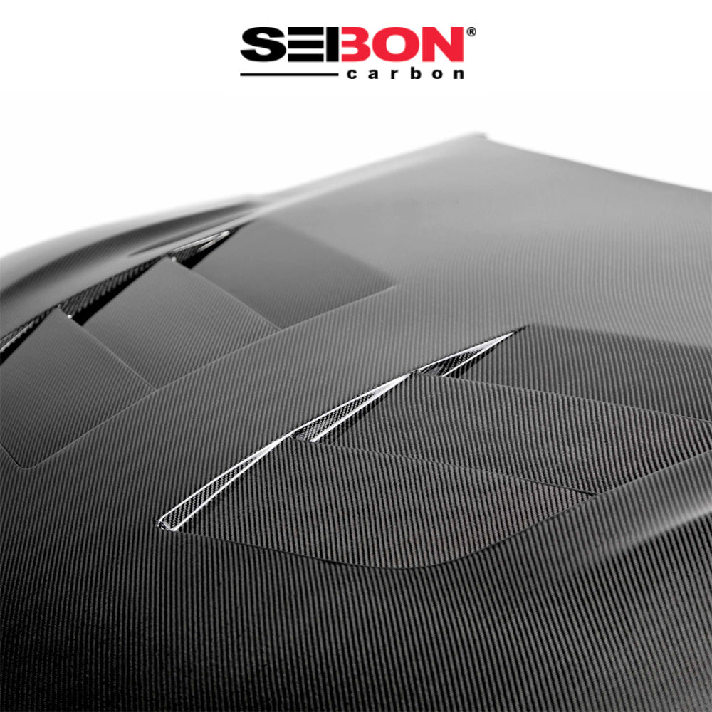 2020-2026年式 トヨタ GR スープラ用 セイボンカーボン カーボンファイバー TSIIスタイル ダブルサイドボンネット Seibon Carbon TSII-Style Double Sided Carbon Fiber Hood For 2020-2026 Toyota GR Supra (送料無料)