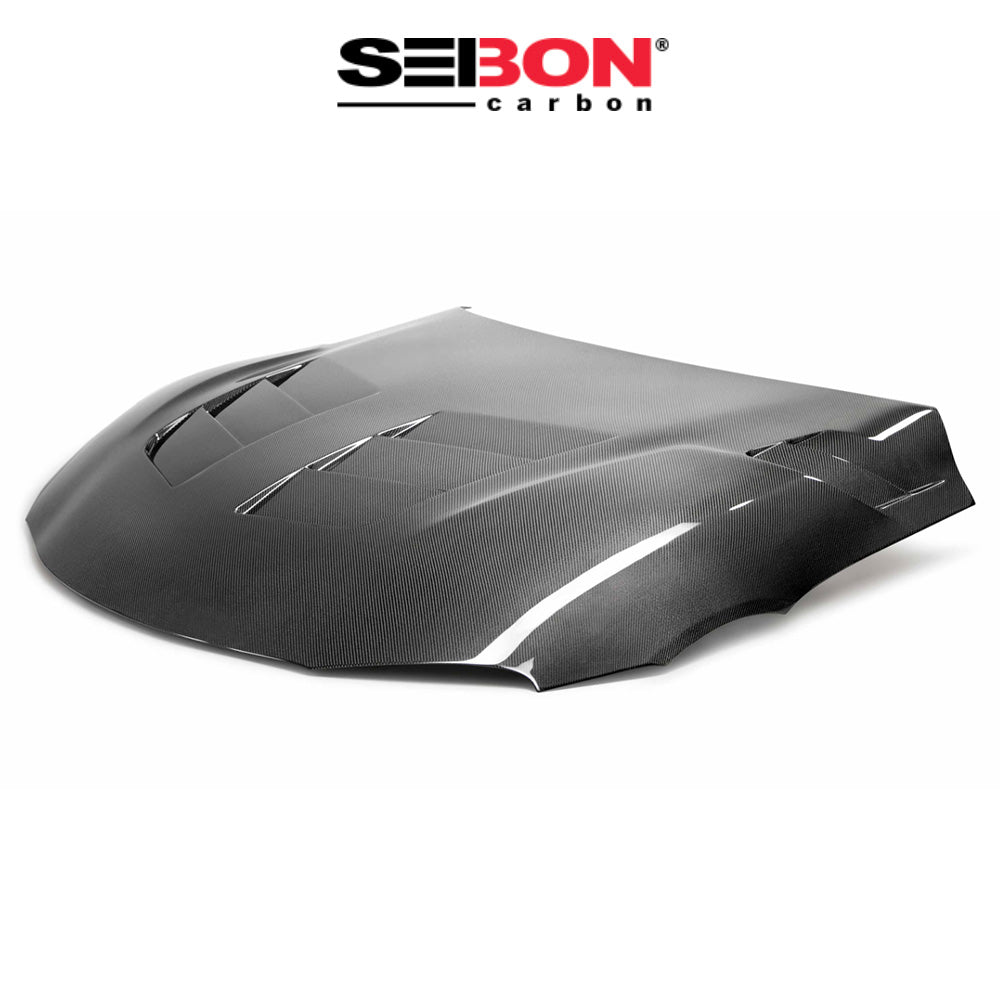 2020-2026年式 トヨタ GR スープラ用 セイボンカーボン カーボンファイバー TSIIスタイル ダブルサイドボンネット Seibon Carbon TSII-Style Double Sided Carbon Fiber Hood For 2020-2026 Toyota GR Supra (送料無料)