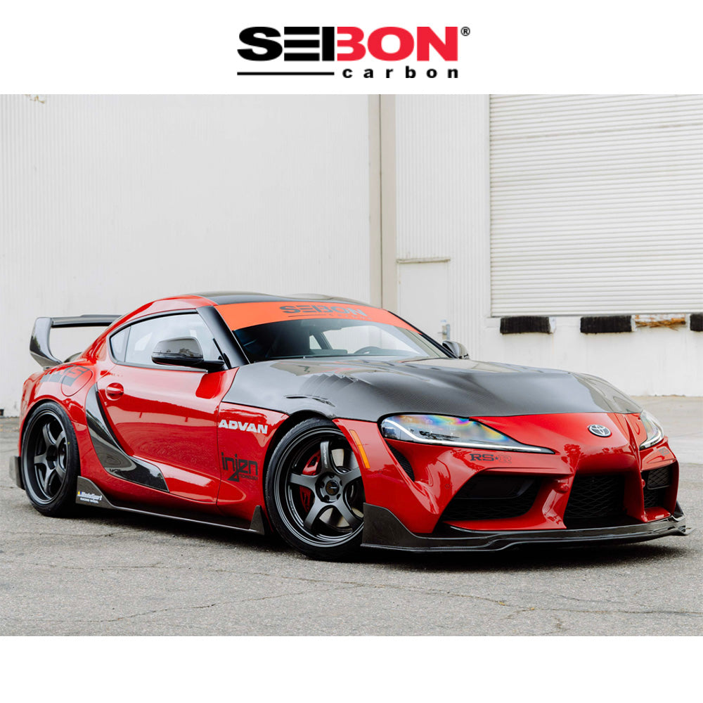 2020-2024年式 トヨタ スープラ用 セイボンカーボン カーボンファイバー OEMスタイル ドアトリムセット Seibon Carbon OEM-Style Carbon Fiber Door Garnish For 2020-2024 Toyota GR Supra (送料無料)