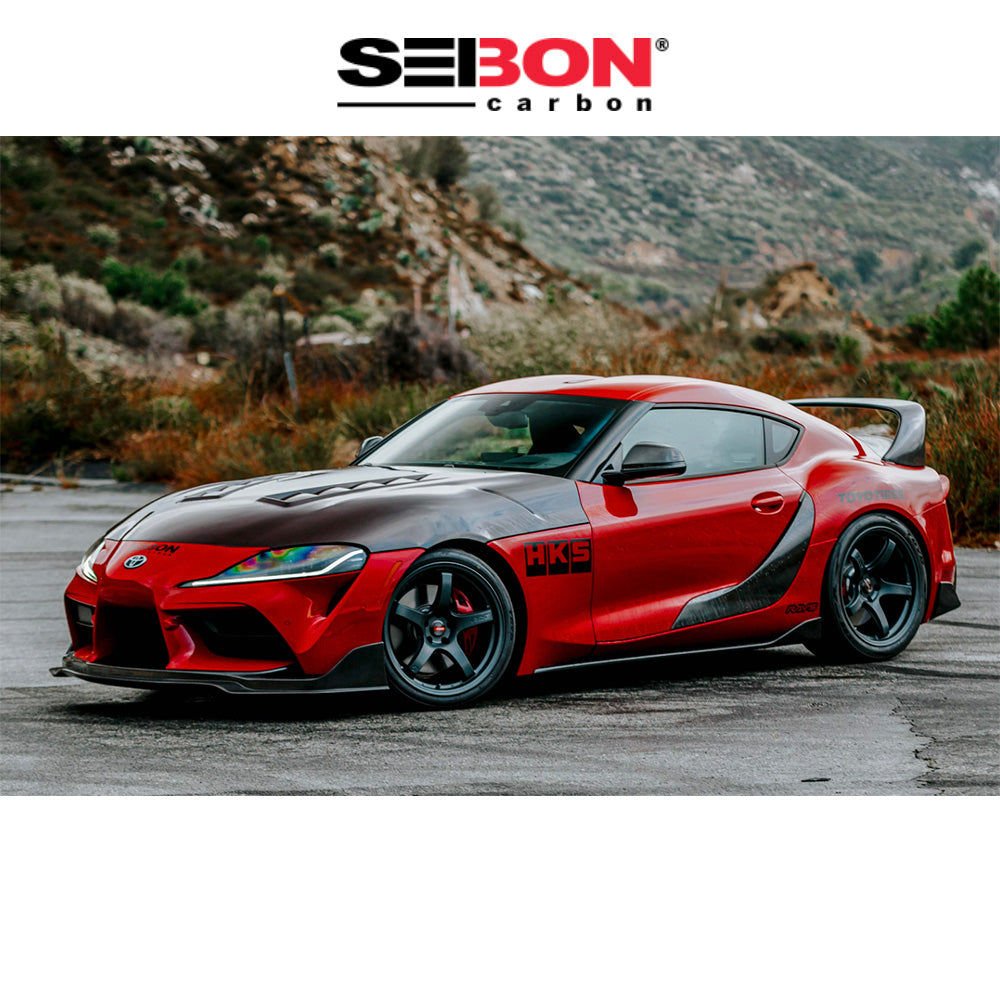 2020-2024年式 トヨタ スープラ用 セイボンカーボン カーボンファイバー OEスタイル サイドスカートセット Seibon Carbon OE-Style Carbon Fiber Side Skirts For 2020-2024 Toyota GR Supra (送料無料)
