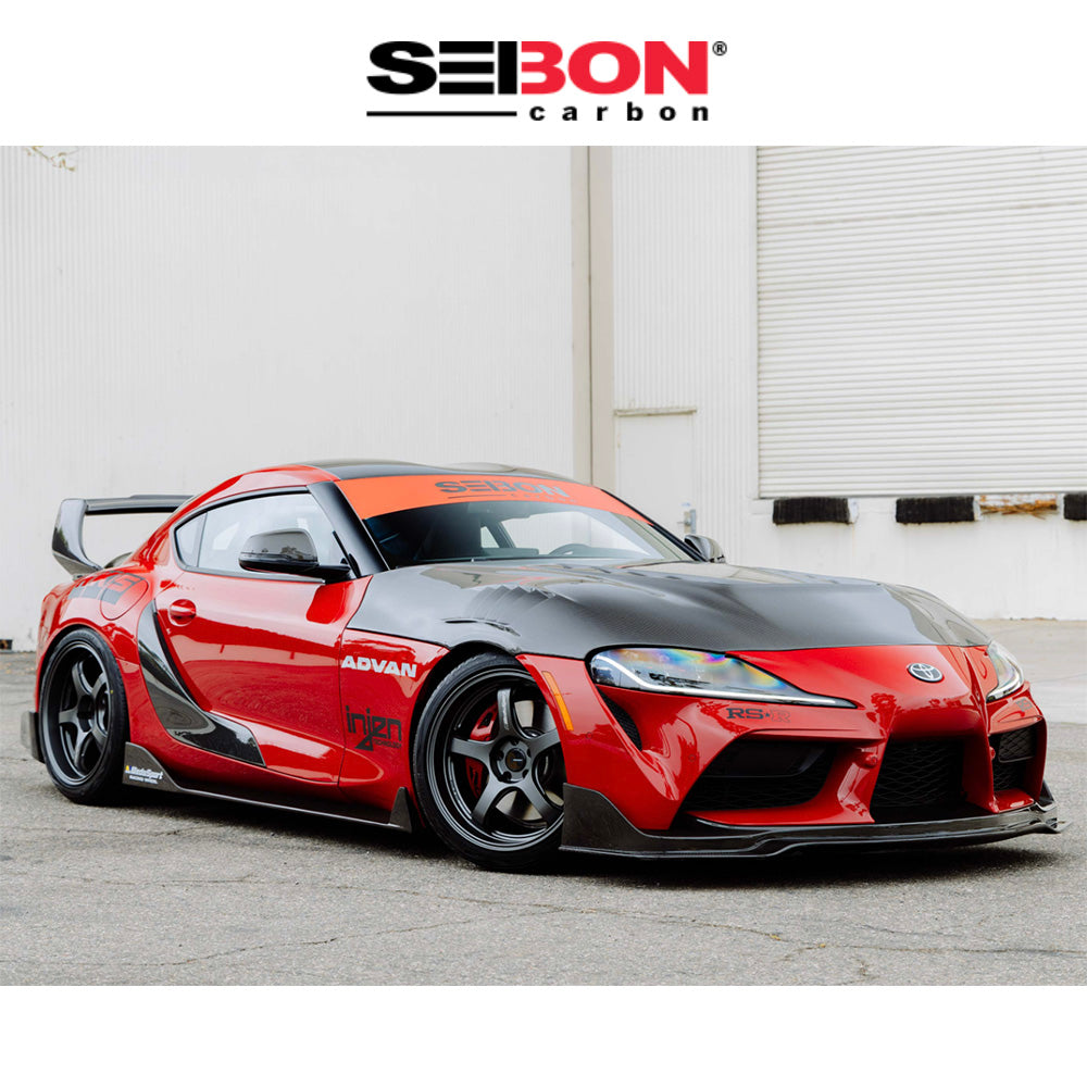 2020-2024年式 トヨタ スープラ用 セイボンカーボン カーボンファイバー MBスタイル フロントリップ Seibon Carbon MB-Style Carbon Fiber Front Lip For 2020-2024 Toyota GR Supra (送料無料)