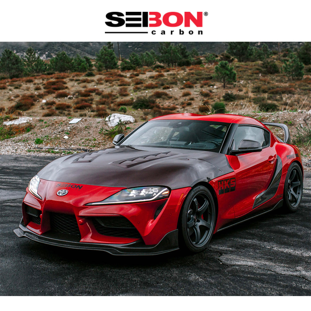 2020-2024年式 トヨタ スープラ用 セイボンカーボン カーボンファイバー MBスタイル フロントリップ Seibon Carbon MB-Style Carbon Fiber Front Lip For 2020-2024 Toyota GR Supra (送料無料)