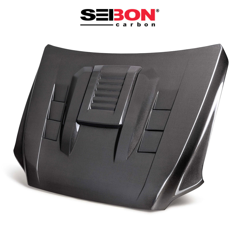 2024-2025年式 トヨタ タコマ用 セイボンカーボン カーボンファイバー TSスタイル ボンネット Seibon Carbon TS-Style Carbon Fiber Hood For 2024-2025 Toyota Tacoma / 2025 Toyota 4Runner (送料無料)