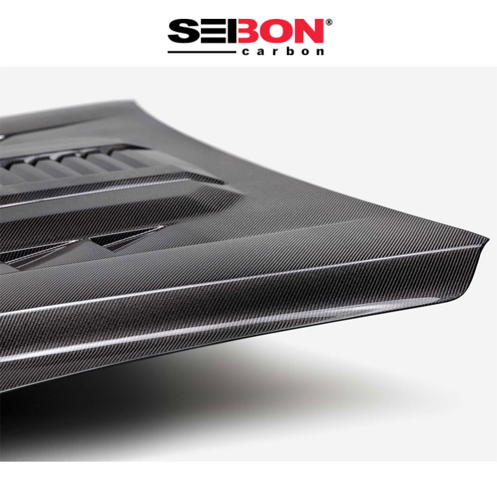 2024-2025年式 トヨタ タコマ用 セイボンカーボン カーボンファイバー TSスタイル ボンネット Seibon Carbon TS-Style Carbon Fiber Hood For 2024-2025 Toyota Tacoma / 2025 Toyota 4Runner (送料無料)