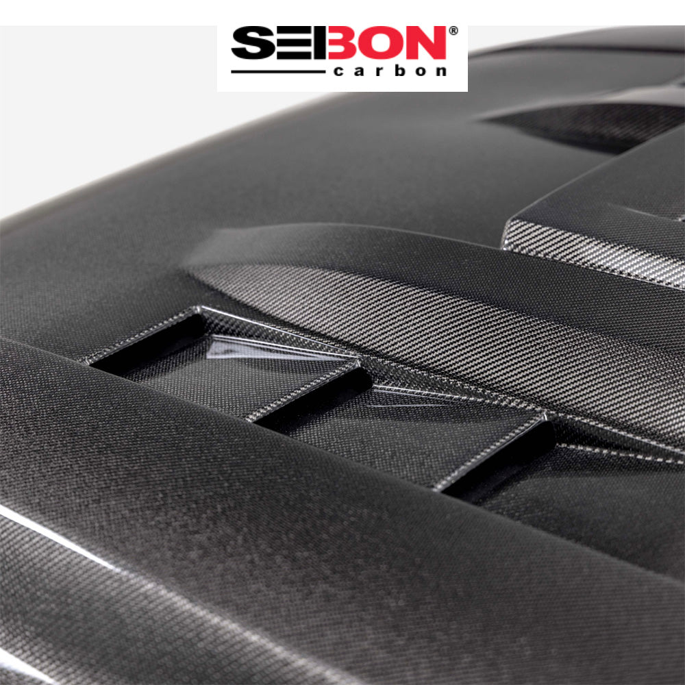 2024-2025年式 トヨタ タコマ用 セイボンカーボン カーボンファイバー TSスタイル ボンネット Seibon Carbon TS-Style Carbon Fiber Hood For 2024-2025 Toyota Tacoma / 2025 Toyota 4Runner (送料無料)