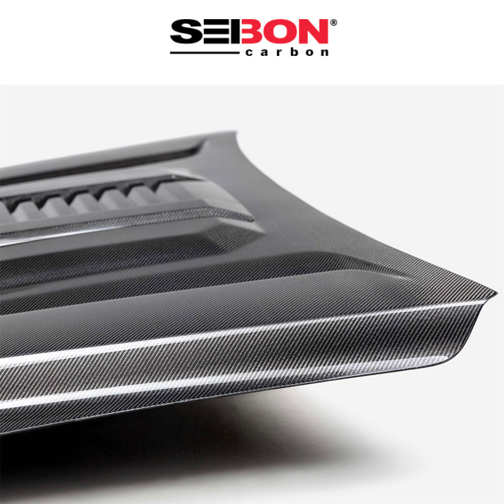 2024-2025年式 トヨタ タコマ用 セイボンカーボン カーボンファイバー TRスタイル ボンネット Seibon Carbon TR-Style Carbon Fiber Hood For 2024-2025 Toyota Tacoma / 2025 Toyota 4Runner (送料無料)
