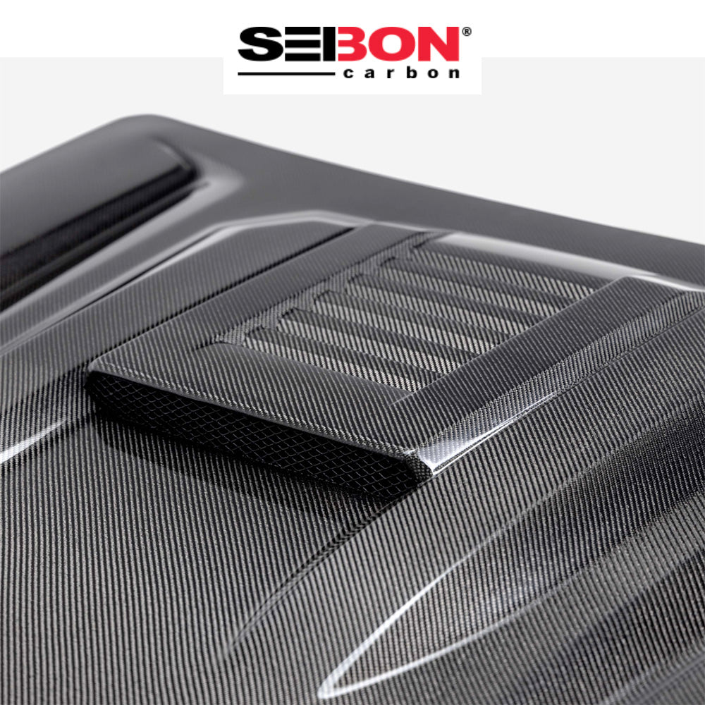 2024-2025年式 トヨタ タコマ用 セイボンカーボン カーボンファイバー TRスタイル ボンネット Seibon Carbon TR-Style Carbon Fiber Hood For 2024-2025 Toyota Tacoma / 2025 Toyota 4Runner (送料無料)