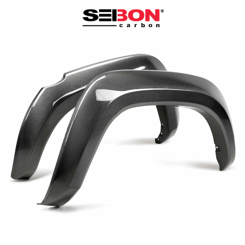 2016-2023年式 トヨタ タコマ用 セイボンカーボン カーボンファイバー リアフェンダーフレアセット Seibon Carbon Carbon Fiber Rear Fender Flares For 2016-2023 Toyota Tacoma (送料無料)