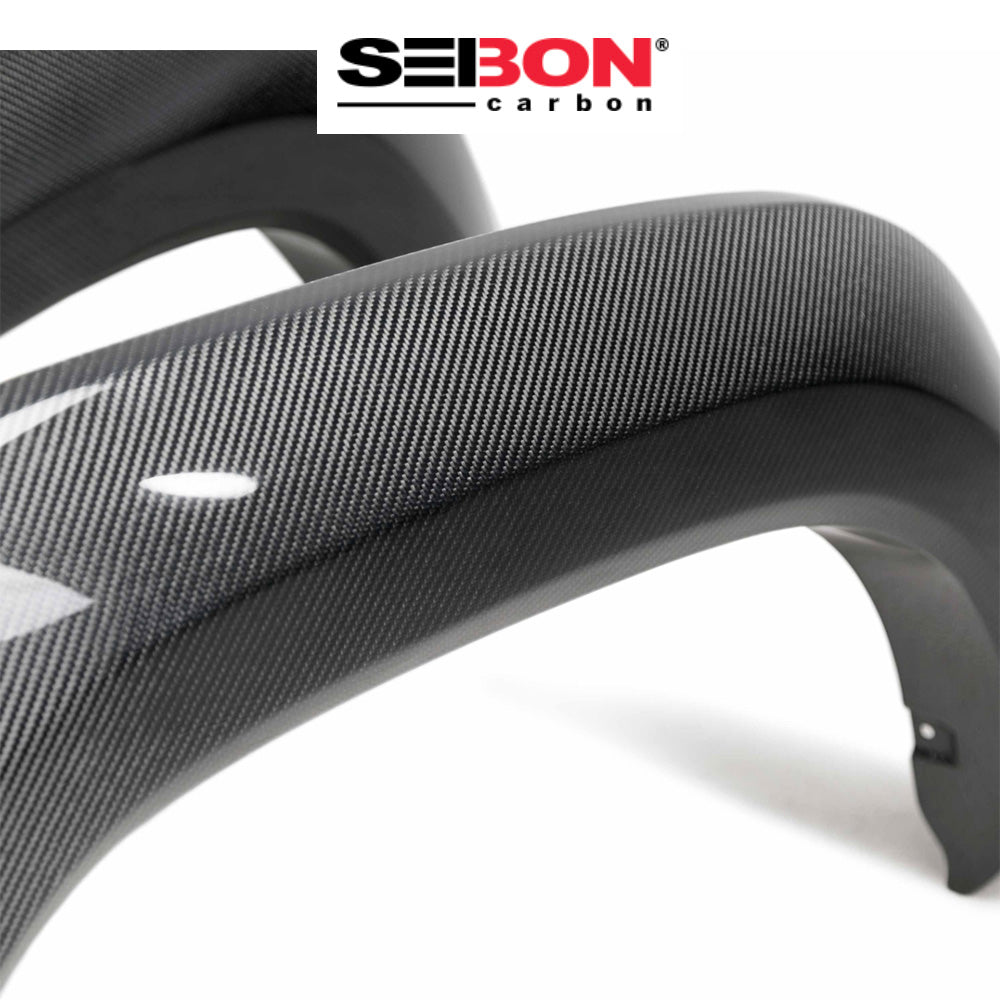 2016-2023年式 トヨタ タコマ用 セイボンカーボン カーボンファイバー リアフェンダーフレアセット Seibon Carbon Carbon Fiber Rear Fender Flares For 2016-2023 Toyota Tacoma (送料無料)