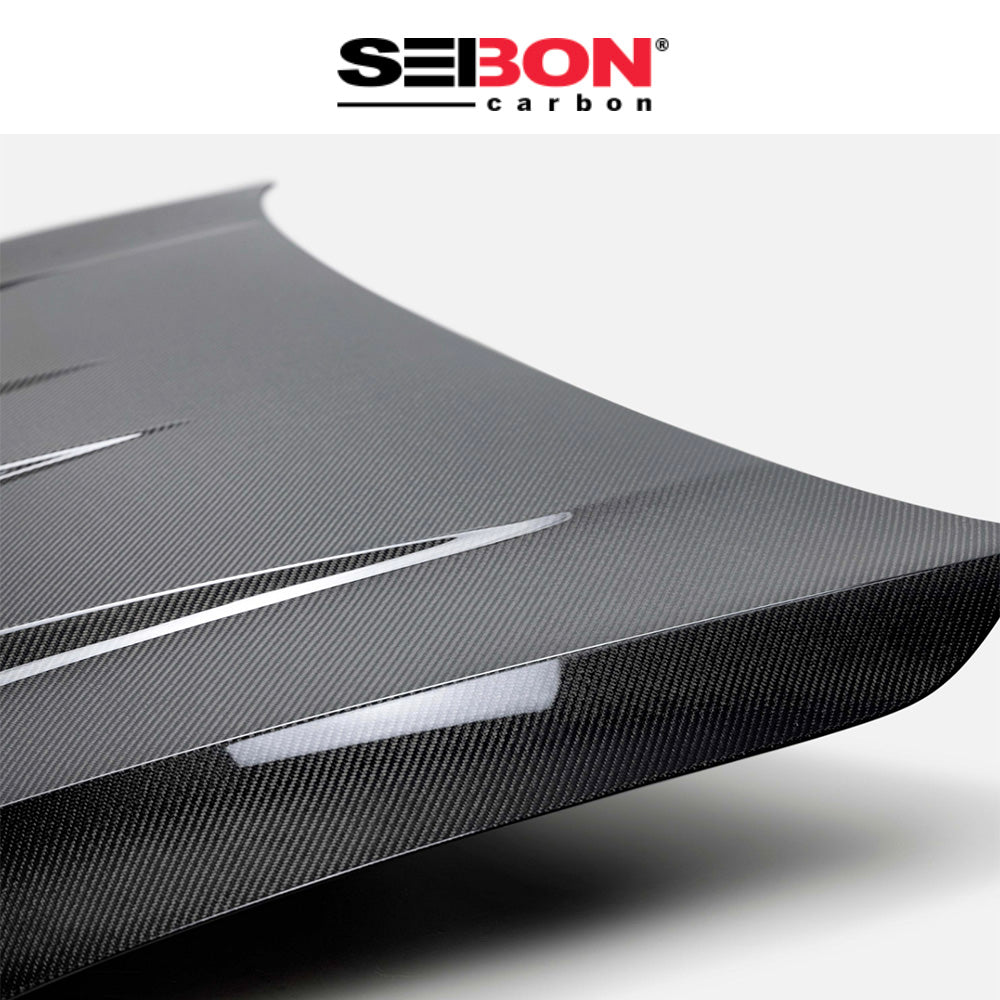 2022-2024年式 フォルクスワーゲン ゴルフR用 セイボンカーボン DVスタイル カーボンファイバー製ボンネット Seibon Carbon DV-Style Carbon Fiber Hood For 2022 VW Golf MK8 (消費税、送料込み)