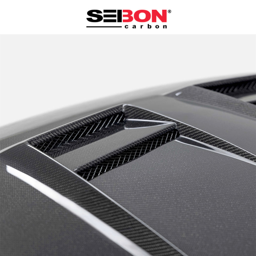 2022-2024年式 フォルクスワーゲン ゴルフR用 セイボンカーボン DVスタイル カーボンファイバー製ボンネット Seibon Carbon DV-Style Carbon Fiber Hood For 2022 VW Golf MK8 (消費税、送料込み)