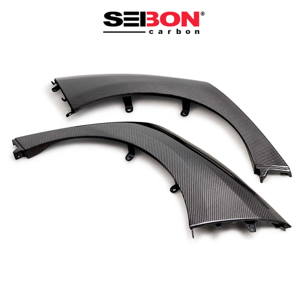 2023-2025年式トヨタ GRカローラ用 セイボンカーボン カーボンファイバー製リアフェンダートリムセット Seibon Carbon Carbon Fiber Rear Fender Trims For 2023-2025 Toyota GR Corolla (消費税、送料込み)