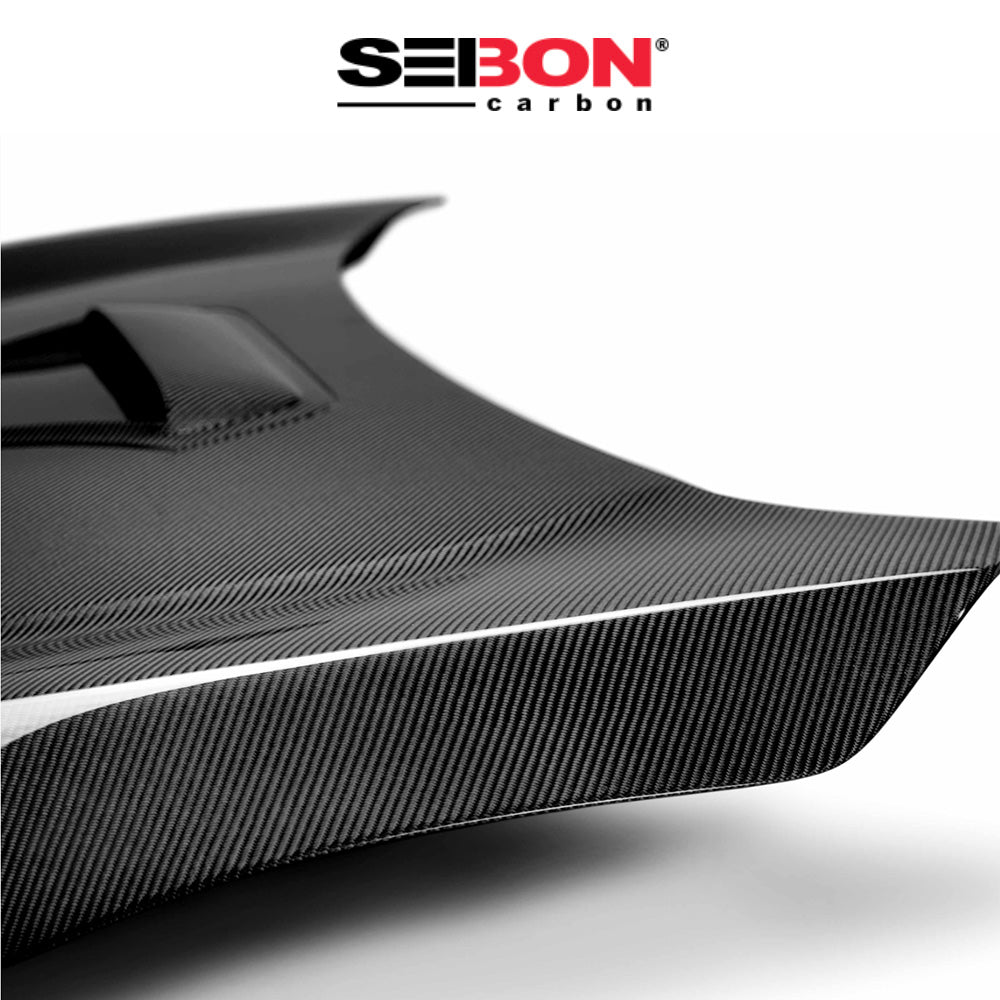 2016-2021年式 ホンダ シビック用 セイボンカーボン TRスタイル カーボンファイバー製ボンネット Seibon Carbon TR-Style Carbon Fiber Hood For 2016-2021 Honda Civic 2DR/4DR (消費税、送料込み)