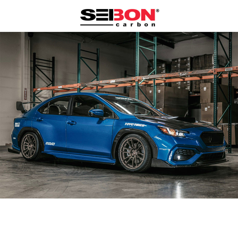 2022-2025年式 スバル WRX用 セイボンカーボン カーボンファイバー製フロントバンパートリムセット Seibon Carbon Carbon Fiber Front Bumper Trim For 2022-2025 Subaru WRX (送料無料)