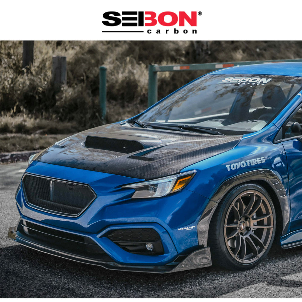 2022-2025年式 スバル WRX用 セイボンカーボン カーボンファイバー製フロントバンパートリムセット Seibon Carbon Carbon Fiber Front Bumper Trim For 2022-2025 Subaru WRX (送料無料)