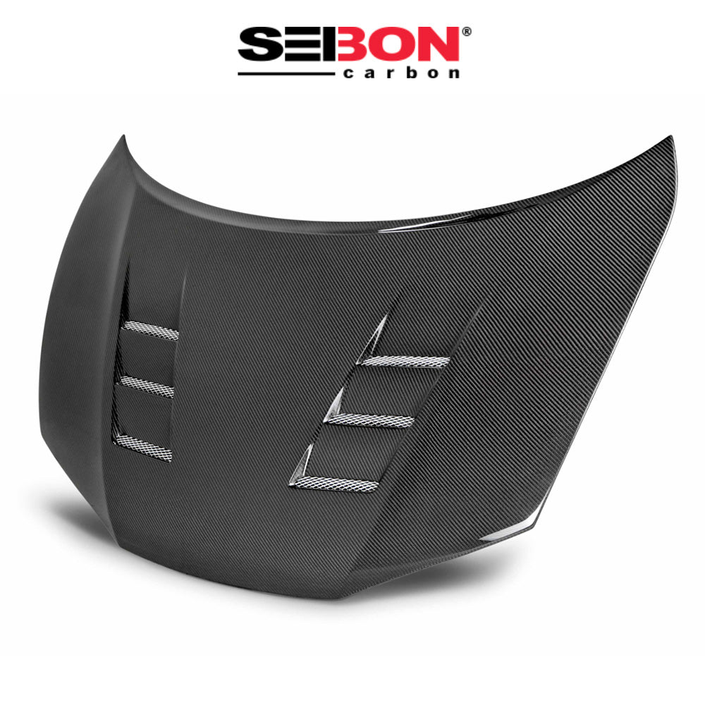 2014-2015年式 ホンダ シビック クーペ用 セイボンカーボン TSスタイル カーボンファイバー製ボンネット Seibon Carbon TS-Style Carbon Fiber Hood For 2014-2015 Honda Civic 2DR (消費税、送料込み)