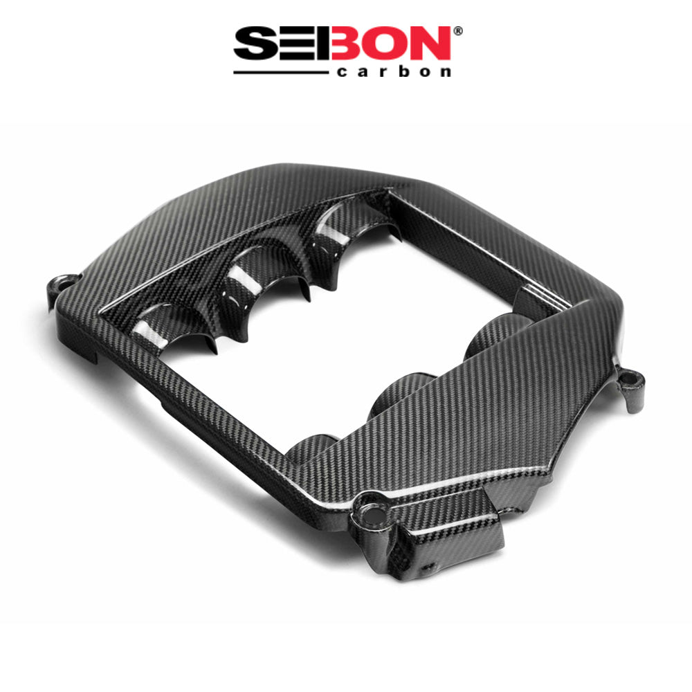 2009-2024年式 日産 GT-R用 セイボンカーボン 純正スタイルのカーボンファイバー製エンジンカバー Seibon Carbon OEM-Style Carbon Fiber Engine Cover For 2009-2024 Nissan GT-R (送料無料)