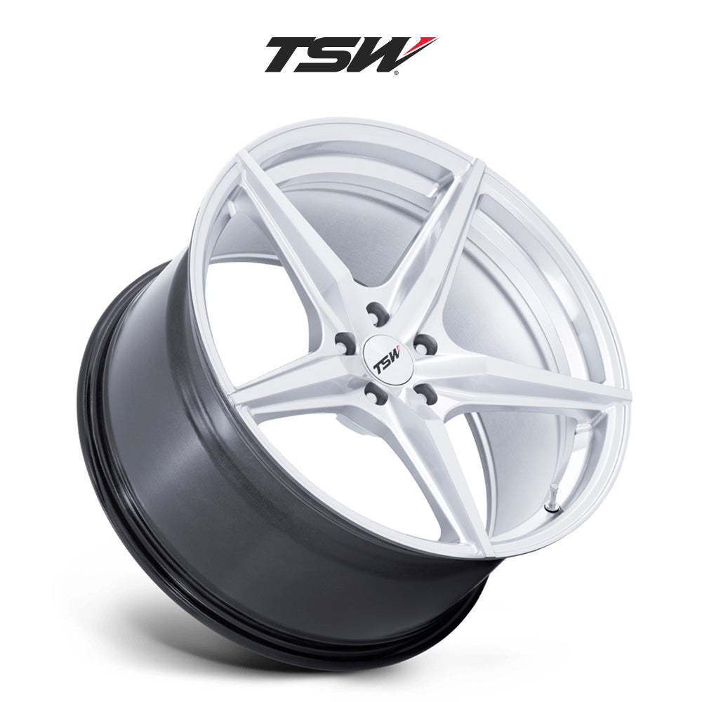 日産 フェアレディZ (Nissan 370Z)用 TSW エスプリ 18x8.5J ET 35 フロント 18x9.5 ET 25リア ハイパーシルバーマシンドフェイス ホイール4本セット TSW ESPRIT 18X8.5 5X4.5 72 +35 H-SLV-MCH / ESPRIT 18X9.5 5X4.5 72 +25 H-SLV-MCH (送料無料)