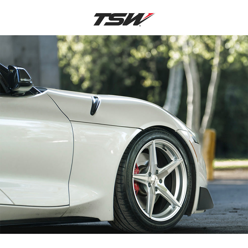 トヨタ GR スープラ (Toyota GR Supra)用 TSW エスプリ 20x9J ET 20 フロント 20x10.5J ET 38 リア ハイパーシルバーマシンドフェイス ホイール4本セット TSW ESPRIT 20X9 5X112 66 +20 H-SLV-MCH / ESPRIT 20X10.5 5X112 66 +38 H-SLV-MCH (送料無料)