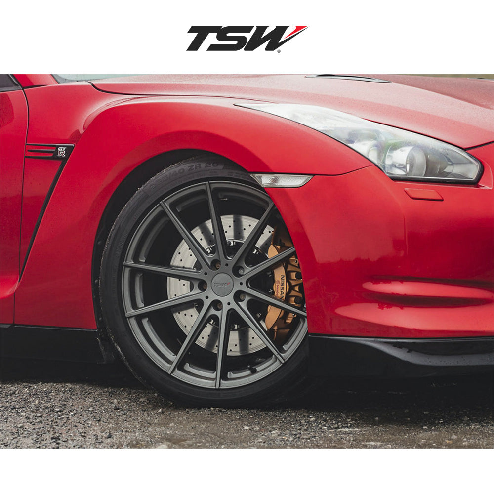 日産 GT-R (Nissan GT-R)用 TSW バサースト グロスガンメタル 20x9.5J ET 35 フロント 20x10.5J ET 25リア ホイール4本セット TSW TW BATHURST 20X9.5 5X114 +35 76 G-GNMTL / TW BATHURST 20X10.5 5X114 +25 76 G-GNMTL (送料無料)