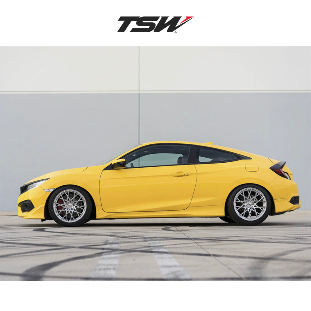 ホンダシビック (Honda Civic)用 TSW セブリング 17x8J ET 40 フロント&リア シルバー / ミラーカットフェイス ホイール4本セット TSW TW SEBRING 17X8 5X114 +40 76 SLV MIR (消費税、送料込み)