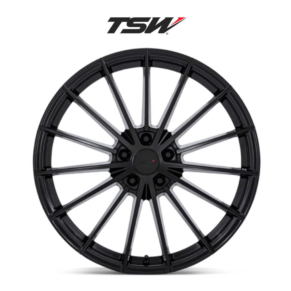 テスラ モデル3 (TESLA Model 3)用 TSW グッドウッド 20x9J マットブラックホイール4本セット TSW Goodwood TW005 20X9 5X4.5 M-BLK 35MM (送料無料)