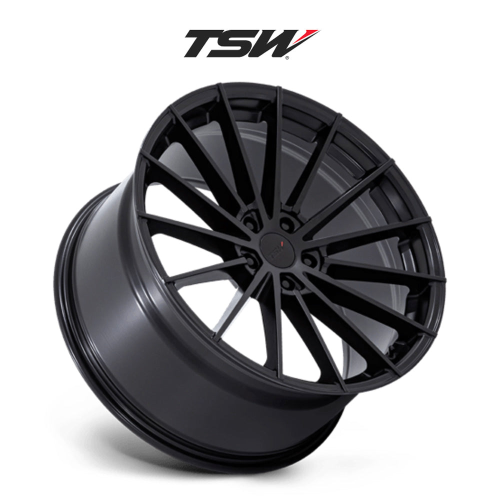 テスラ モデル3 (TESLA Model 3)用 TSW グッドウッド 20x9J マットブラックホイール4本セット TSW Goodwood TW005 20X9 5X4.5 M-BLK 35MM (送料無料)
