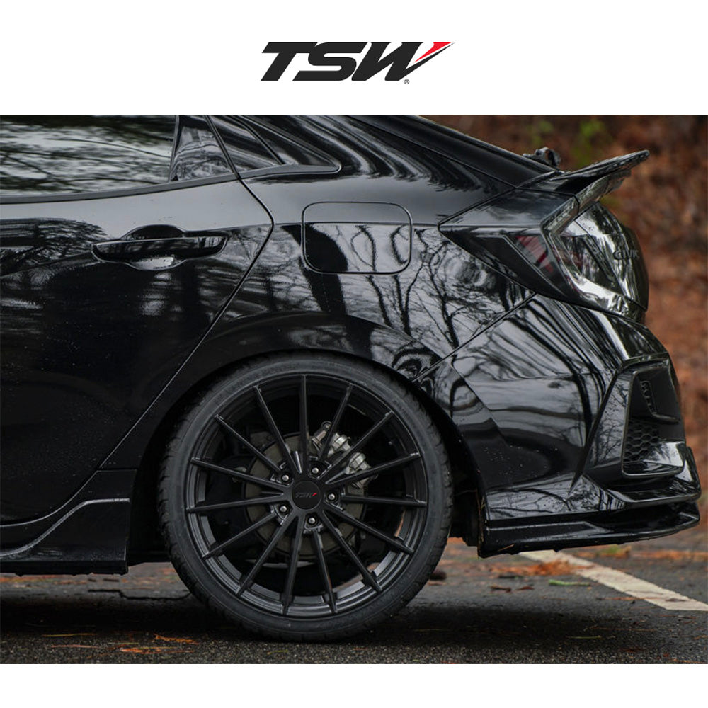 テスラ モデル3 (TESLA Model 3)用 TSW グッドウッド 20x9J マットブラックホイール4本セット TSW Goodwood TW005 20X9 5X4.5 M-BLK 35MM (送料無料)