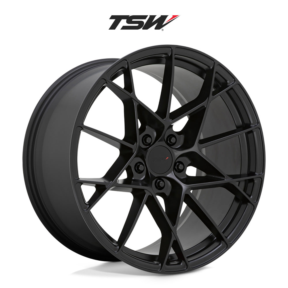 テスラ モデル3 (TESLA Model 3)用 TSW セクター 20x9J セミグロスブラック ホイール4本セット TSW Sector TWSTR 20X9 5X4.5 SEMI-GL-BLK 30MM (送料無料)