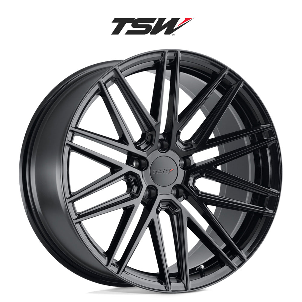 BMW X5用 TSW ペスカーラ 18x8.5J グロスブラックホイール4本セット TSW Pescara TWPCA 18X8.5 5X112 G-BLK 42MM (送料無料)