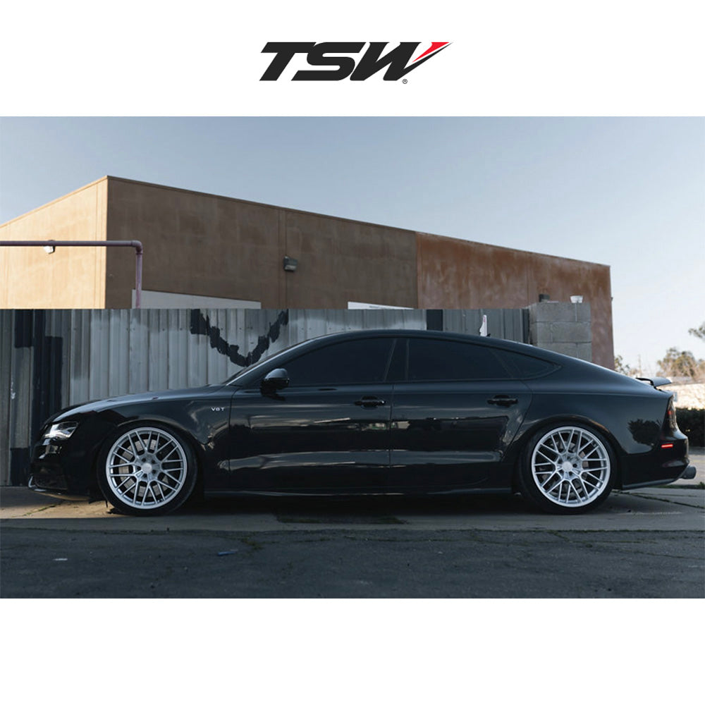 テスラモデルY用 TSW デイトナ 20x9J ET 35 フロント、リア グロスシルバー フロー成形アルミニウムホイール4本セット TSW DAYTONA 20X9 5X4.5 72 +35 G-SLV (消費税、送料込み)