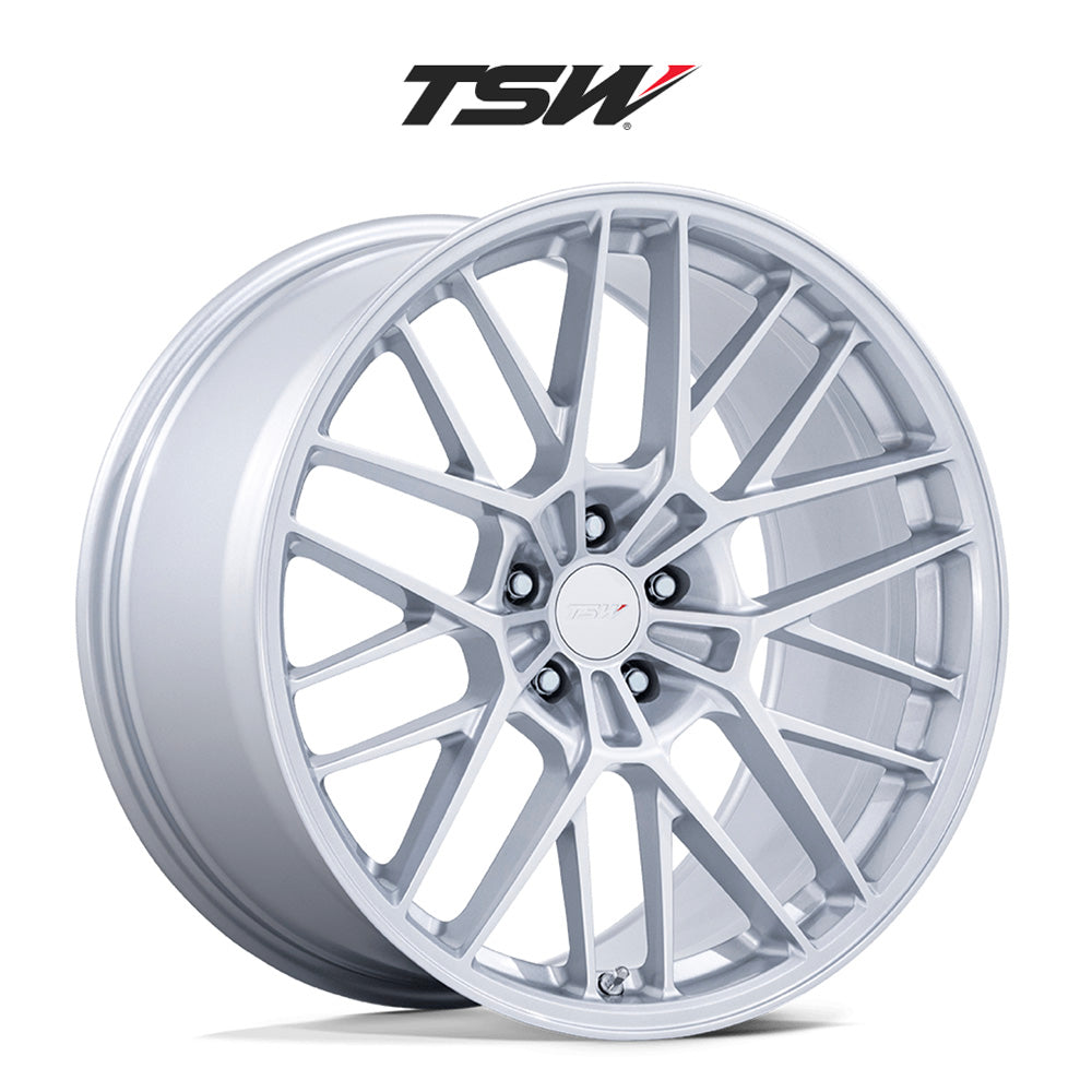 BMW X5用 TSW デイトナ 22x9J グロスシルバー ホイール4本セット TSW Daytona TW001 22X9 5X112 G-SLVR 27MM (送料無料)